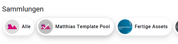 Kubuni Mediapool Sammlungen