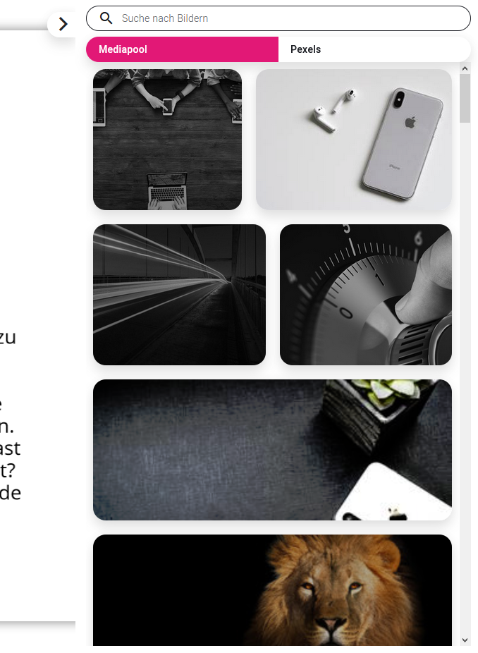 Mediapool-Integration