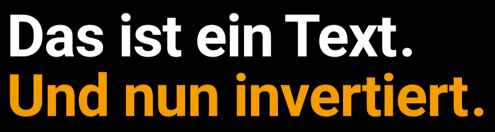 Text-Invertierung: Output